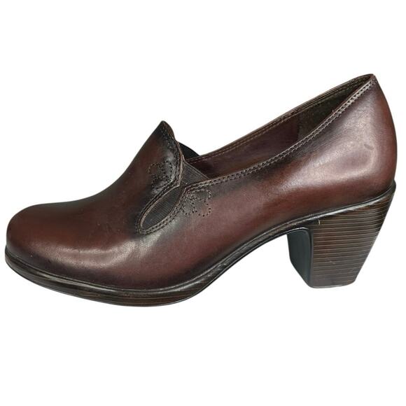 Dansko Women’s Beth Brown Leather Slip On Clog Heels Size 36 US 5.5/6 - Picture 3 of 11
